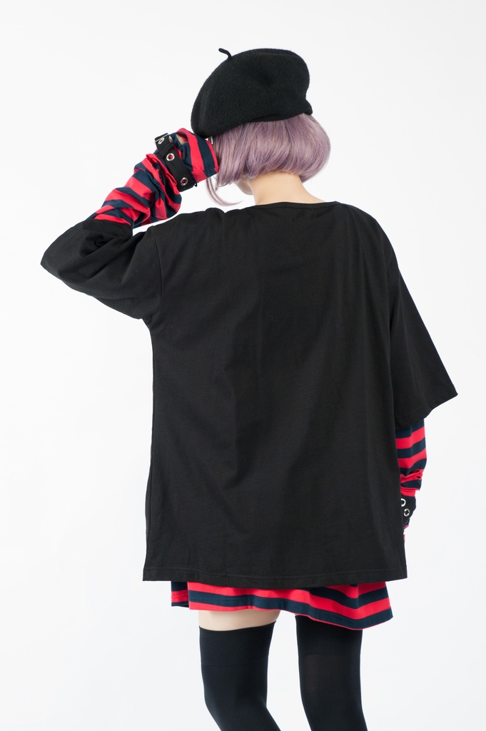 JillpunkオリジナルスタイルKERAパンク ロック失われた安息日ヘヴィメタル記号プリントゆったり半袖TシャツOversizeオーバーサイズ メンズ レディーズ おしゃれ男女兼用ファッション秋葉系カッコいい