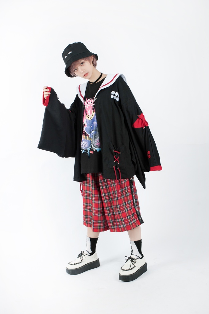 Jillpunkオリジナルアニメファンタジー日本一の兵真田幸村六文銭戦国旗印セーラーカラー現代羽織和装ジャケットブレザー メンズ レディー V系カッコいい おしゃれ大きいサイズ男女兼用和風ファッション秋葉系