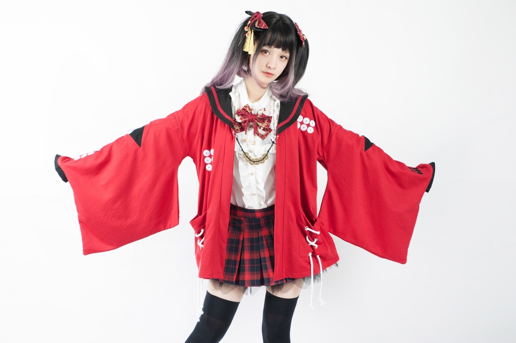 Jillpunkオリジナルアニメファンタジー日本一の兵真田幸村六文銭戦国旗印セーラーカラー現代羽織和装ジャケットブレザー メンズ レディー V系カッコいい おしゃれ大きいサイズ男女兼用和風ファッション秋葉系