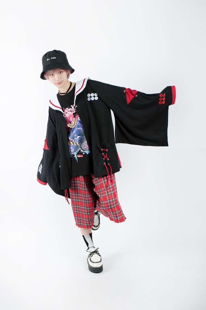 Jillpunkオリジナルアニメファンタジー日本一の兵真田幸村六文銭戦国旗印セーラーカラー現代羽織和装ジャケットブレザー メンズ レディー V系カッコいい おしゃれ大きいサイズ男女兼用和風ファッション秋葉系