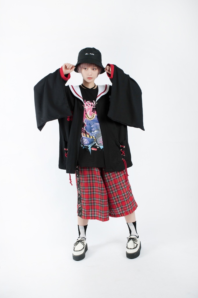 Jillpunkオリジナルアニメファンタジー日本一の兵真田幸村六文銭戦国旗印セーラーカラー現代羽織和装ジャケットブレザー メンズ レディー V系カッコいい おしゃれ大きいサイズ男女兼用和風ファッション秋葉系