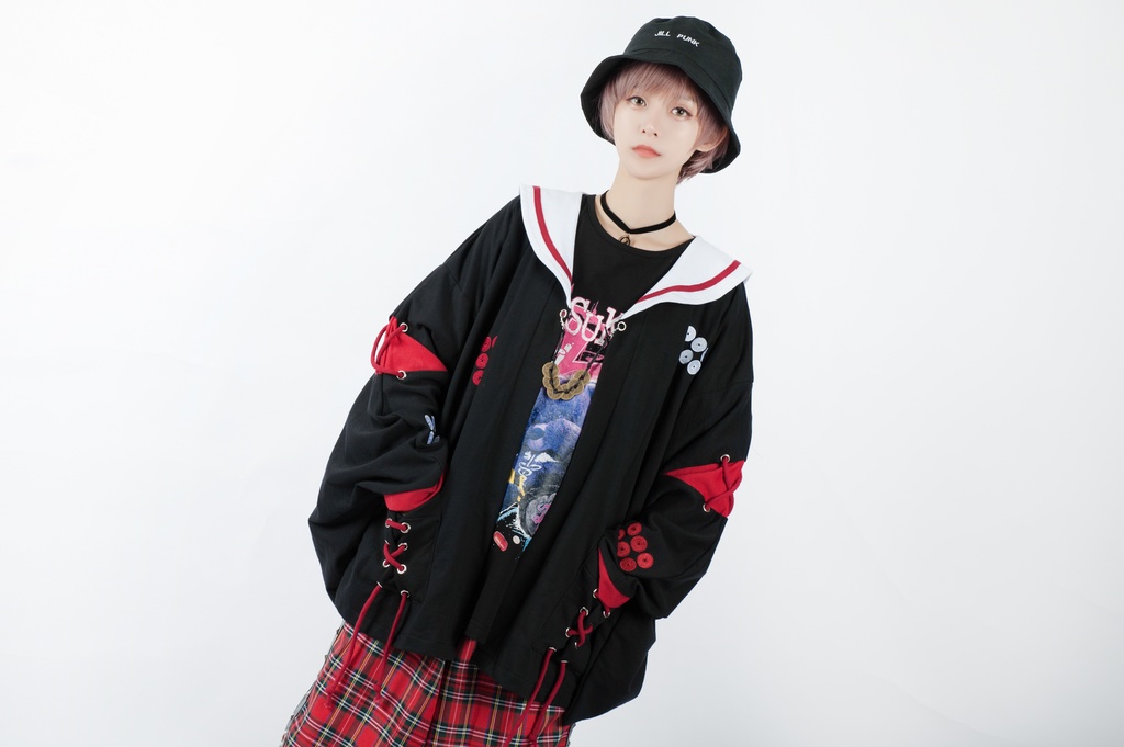 Jillpunkオリジナルアニメファンタジー日本一の兵真田幸村六文銭戦国旗印セーラーカラー現代羽織和装ジャケットブレザー メンズ レディー V系カッコいい おしゃれ大きいサイズ男女兼用和風ファッション秋葉系