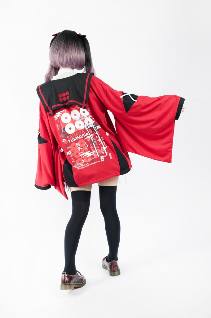 Jillpunkオリジナルアニメファンタジー日本一の兵真田幸村六文銭戦国旗印セーラーカラー現代羽織和装ジャケットブレザー メンズ レディー V系カッコいい おしゃれ大きいサイズ男女兼用和風ファッション秋葉系