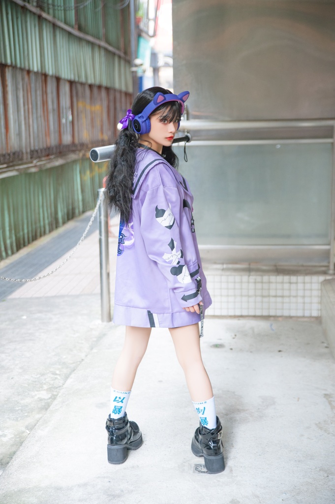 Jillpunkオリジナルお宅アニメ二次コン台湾刺青師青赤コラボeスポーツ サイバーデビルCYBERDEVILセーラーカラー装着帯ゆったりワークジャケット ユニーセックスメンズ レディー V系 おしゃれ大きいサイズ男女兼用ファッション秋葉系地雷系カッコいい