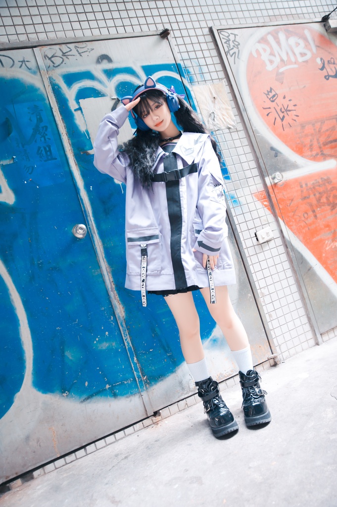 Jillpunkオリジナルお宅アニメ二次コン台湾刺青師青赤コラボeスポーツ サイバーデビルCYBERDEVILセーラーカラー装着帯ゆったりワークジャケット ユニーセックスメンズ レディー V系 おしゃれ大きいサイズ男女兼用ファッション秋葉系地雷系カッコいい