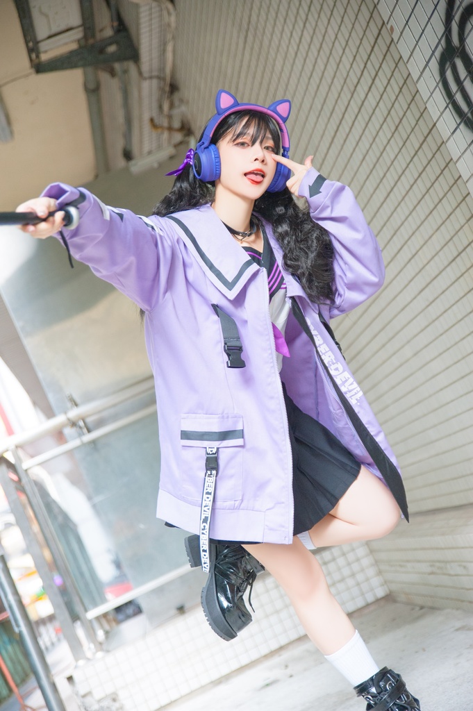 Jillpunkオリジナルお宅アニメ二次コン台湾刺青師青赤コラボeスポーツ サイバーデビルCYBERDEVILセーラーカラー装着帯ゆったりワークジャケット ユニーセックスメンズ レディー V系 おしゃれ大きいサイズ男女兼用ファッション秋葉系地雷系カッコいい