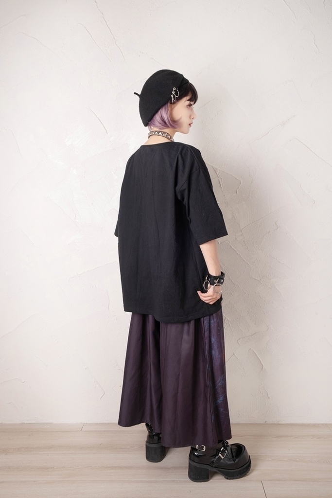 Jillpunkアニメ お宅和風 第六天魔王 織田信長 武将譚 漢字 書道 プリント ゆったり半袖 Tシャツ Oversizeオーバーサイズ オリジナル メンズ レディーズ おしゃれ 男女兼用 ファッション 秋葉系 カッコいい