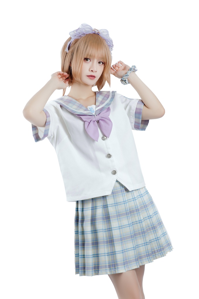 JillpunkオリジナルROCOPUNKO貴族学院王室ロイヤルボタンネックタイ付きクロップド半袖兎耳セーラー水兵服 制服COSPLAYレディースV系 姫系森系ロリータ おしゃれ可愛い萌え