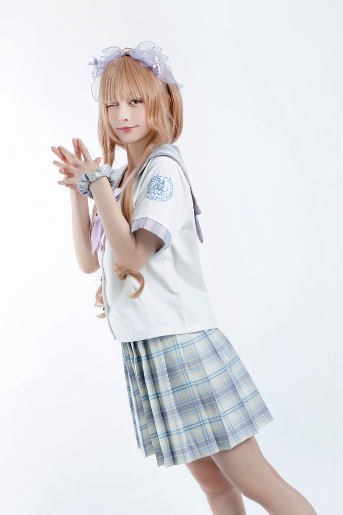 JillpunkオリジナルROCOPUNKO貴族学院王室ロイヤルボタンネックタイ付きクロップド半袖兎耳セーラー水兵服 制服COSPLAYレディースV系 姫系森系ロリータ おしゃれ可愛い萌え