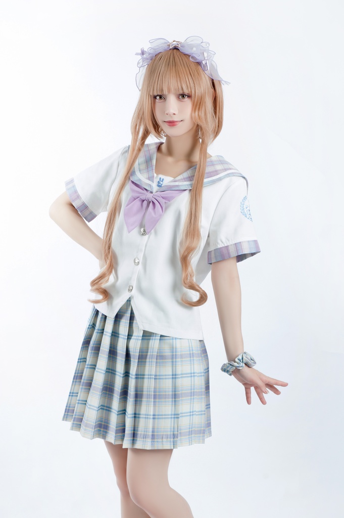 JillpunkオリジナルROCOPUNKO貴族学院王室ロイヤルボタンネックタイ付きクロップド半袖兎耳セーラー水兵服 制服COSPLAYレディースV系 姫系森系ロリータ おしゃれ可愛い萌え