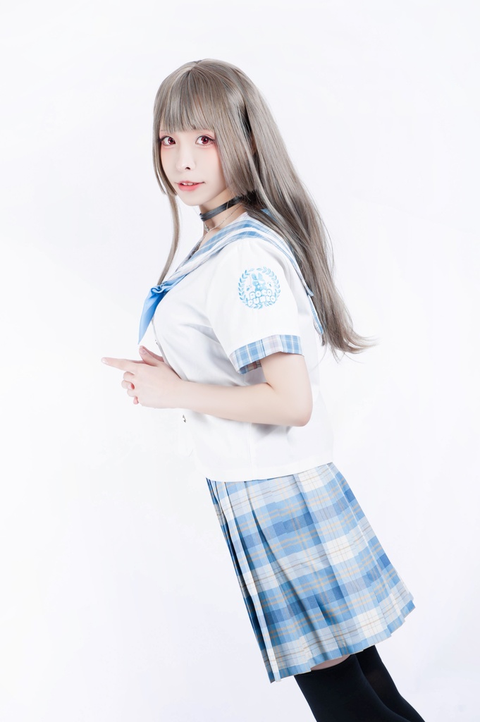 JillpunkオリジナルROCOPUNKO貴族学院王室ロイヤルボタンネックタイ付きクロップド半袖兎耳セーラー水兵服 制服COSPLAYレディースV系 姫系森系ロリータ おしゃれ可愛い萌え