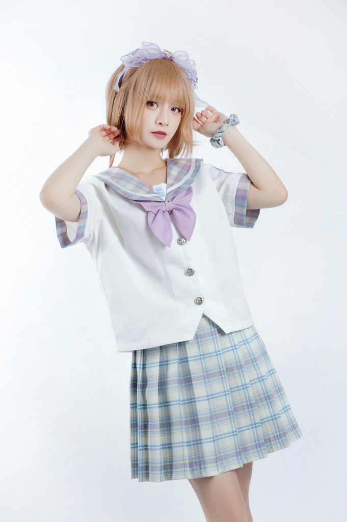 JillpunkオリジナルROCOPUNKO貴族学院王室ロイヤルボタンネックタイ付きクロップド半袖兎耳セーラー水兵服 制服COSPLAYレディースV系 姫系森系ロリータ おしゃれ可愛い萌え