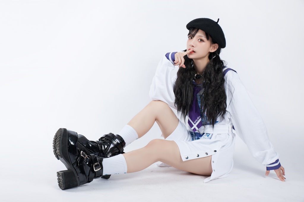 Jillpunkオリジナル二次コン 暗闇の童話セーラー長袖兎耳水兵服ネックタイベルト付きチュニックワンピース サイドスリットドレスタータンチェック柄 COSPLAYレディースV系 病みカワ原宿秋葉系 おしゃれ地雷系可愛い萌え