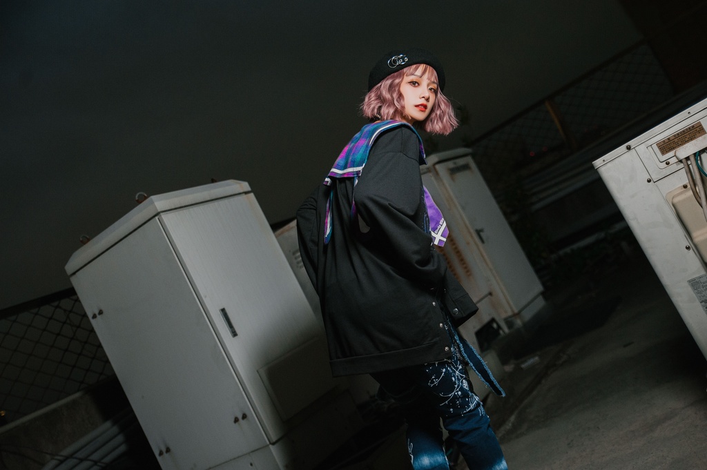 Jillpunkオリジナル二次コン 暗闇の童話セーラー長袖兎耳水兵服ネックタイベルト付きチュニックワンピース サイドスリットドレスタータンチェック柄 COSPLAYレディースV系 病みカワ原宿秋葉系 おしゃれ地雷系可愛い萌え