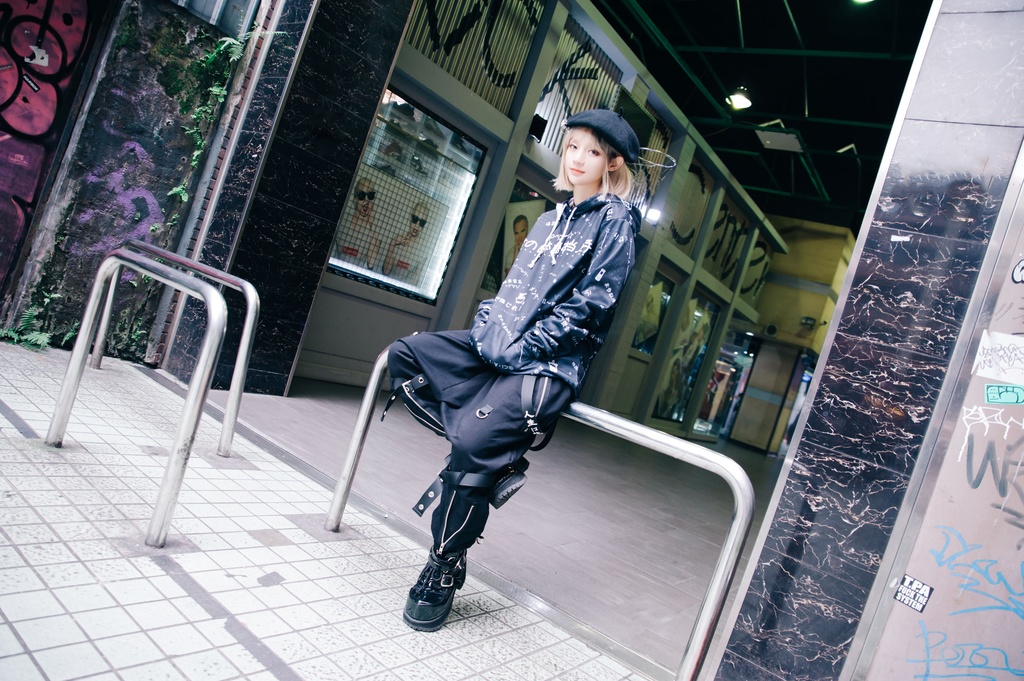 JillpunkオリジナルパンクKERA 偽日本語君の日本語本当上手超かわいいお宅顔文字仮名フルプリントゆったり長袖スウェットパーカーフード付き メンズ レディー V系 おしゃれ大きいサイズ男女兼用ファッション秋葉系