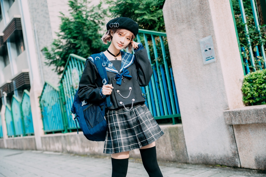 JillpunkオリジナルROCOPUNKO貴族学院ダブルブレストボタンチェーンネックタイ付きクロップドセーラー水兵服 制服COSPLAYレディースV系 姫系森系ロリータ おしゃれ可愛い萌え