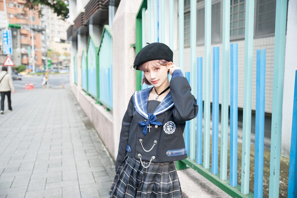 JillpunkオリジナルROCOPUNKO貴族学院ダブルブレストボタンチェーンネックタイ付きクロップドセーラー水兵服 制服COSPLAYレディースV系 姫系森系ロリータ おしゃれ可愛い萌え