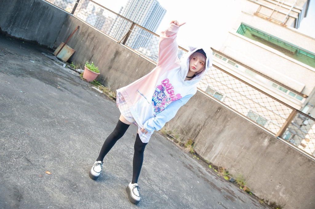 Jillpunkオリジナルお宅可愛い不良高校 独身愛玩犬イヌ耳タータン裏地裏起毛レイヤードゆったりパーカーメンズ レディー V系 おしゃれ大きいサイズ男女兼用ファッション秋葉系萌え犬系