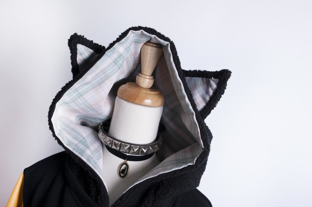 Jillpunkオリジナルお宅可愛い不良高校 独身愛玩犬イヌ耳タータン裏地裏起毛レイヤードゆったりパーカーメンズ レディー V系 おしゃれ大きいサイズ男女兼用ファッション秋葉系萌え犬系