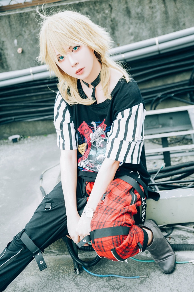 JillpunkオリジナルKERA 芥川龍之介見て地獄漢字書道ゆったりサルエル サスペンダー付きハーレムパンツズボン ファッションおしゃれパンクメンズ レディースV系秋葉系