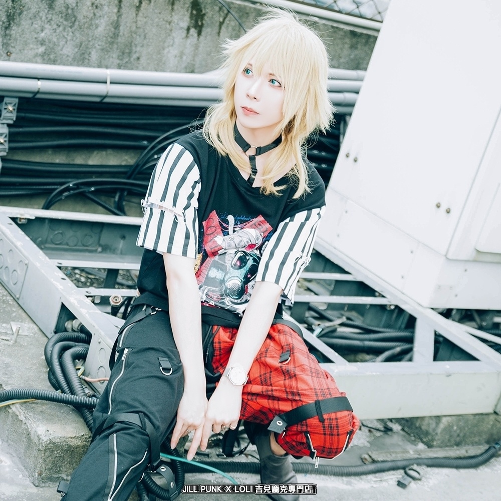 JillpunkオリジナルKERA 芥川龍之介見て地獄漢字書道ゆったりサルエル サスペンダー付きハーレムパンツズボン ファッションおしゃれパンクメンズ レディースV系秋葉系