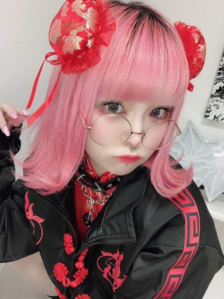 Jillpunkオリジナル原宿秋葉地雷系アニメKUUAコラボ 好好睡チャイナ漢字中華風ゆったりキルティング裏地タートルネックウィンドウブレーカージャケット メンズ レディー V系 おしゃれ大きいサイズ男女兼用ファッションカッコいい