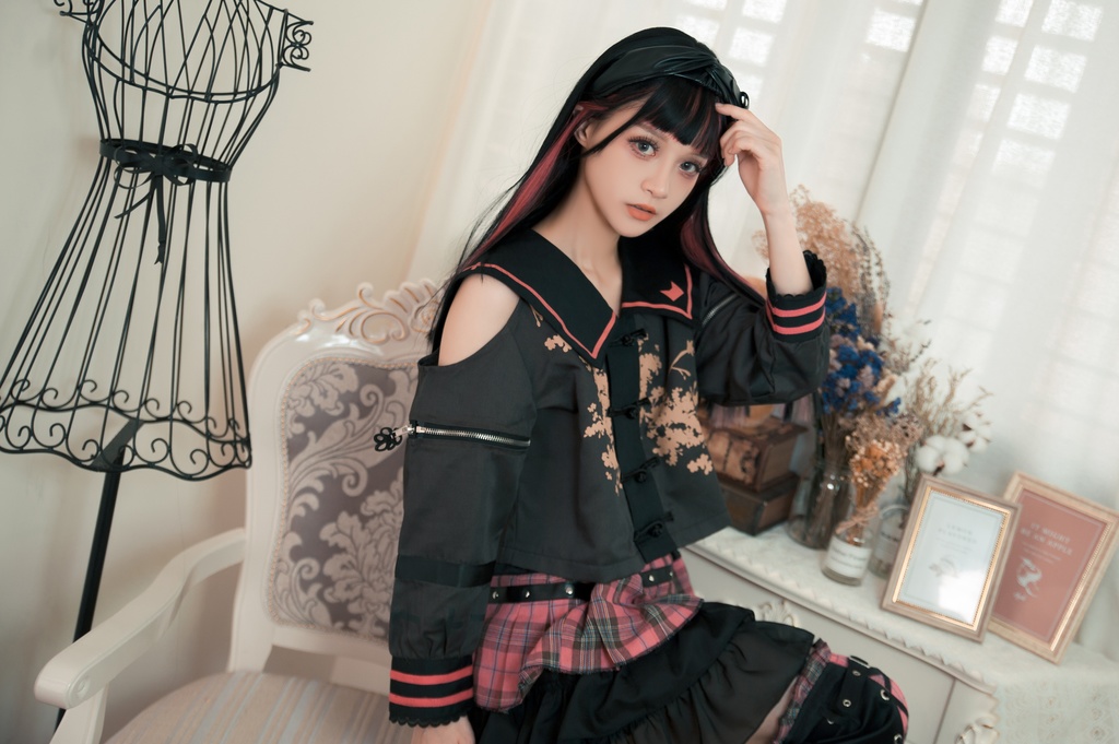 Jillpunkオリジナルパンクロック地雷少女 タータン柄ウエストバッグ付き上品プリーツラップミニスカート⋆レッグウォーマーセット レディーおしゃれファッションアヴリル系カッコいい