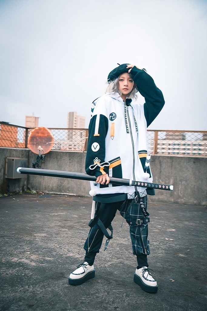 Jillpunkオリジナルお宅アニメ二次コンsoshikiコラボ霧隠天狗忍者コスプレフード付き裏起毛和風ゆったりパーカージャケットメンズ レディー V系 おしゃれ大きいサイズ男女兼用ファッション秋葉系カッコいいcosplay