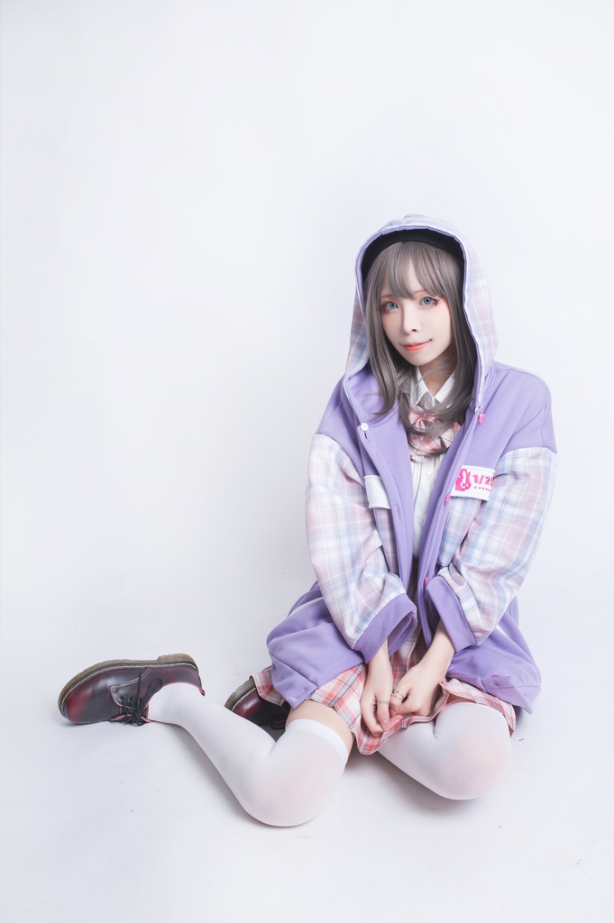 Jillpunkオリジナル二次コン可愛い不良高校応援団長羊ハートボタンフード付きスタジアムジャンパータータン柄裏起毛パーカージャケットロリータ Lolita森ガール レディーおしゃれファッション秋葉系萌え