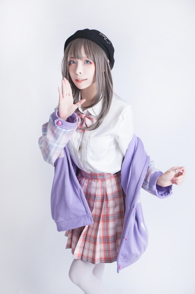 Jillpunkオリジナル二次コン可愛い不良高校応援団長羊ハートボタンフード付きスタジアムジャンパータータン柄裏起毛パーカージャケットロリータ Lolita森ガール レディーおしゃれファッション秋葉系萌え