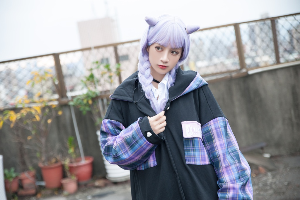 Jillpunkオリジナル二次コン可愛い不良高校応援団長羊ハートボタンフード付きスタジアムジャンパータータン柄裏起毛パーカージャケットロリータ Lolita森ガール レディーおしゃれファッション秋葉系萌え