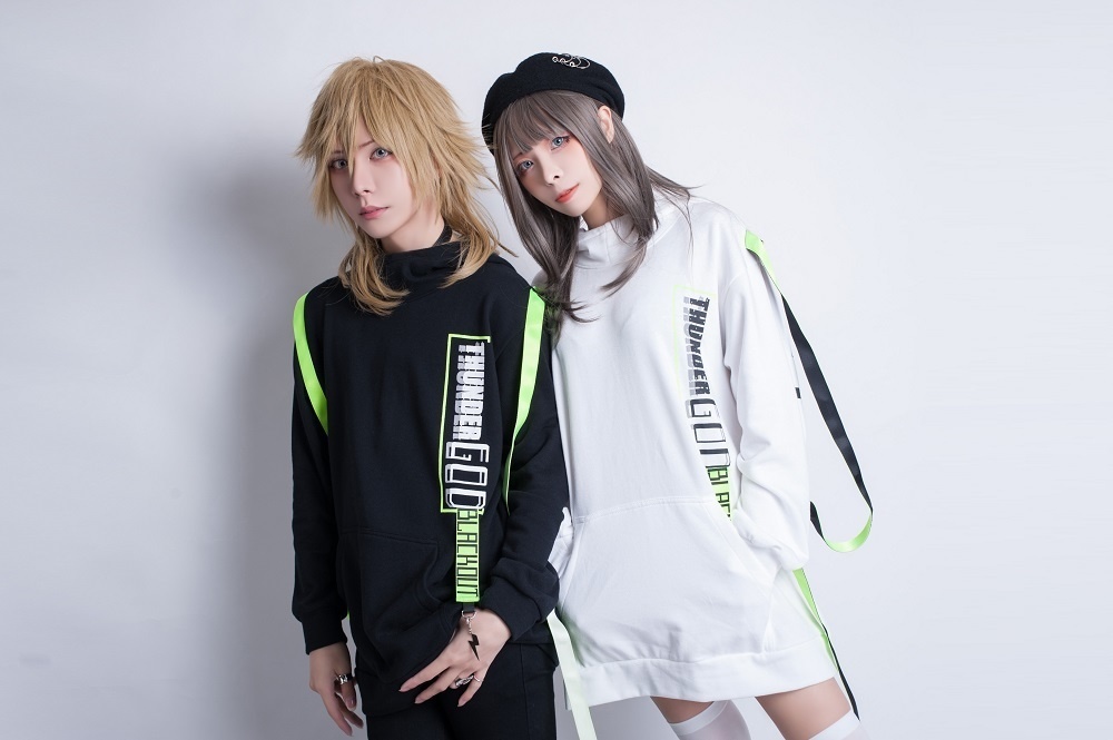 Jillpunkオリジナル 86+コラボ雷神鳴神太鼓モチーフ稲妻チャームアクセサリー蛍光テープゆったりパーカー フード付きトレーナー メンズ レディー V系 おしゃれ大きいサイズ男女兼用ファッション秋葉系カッコいい