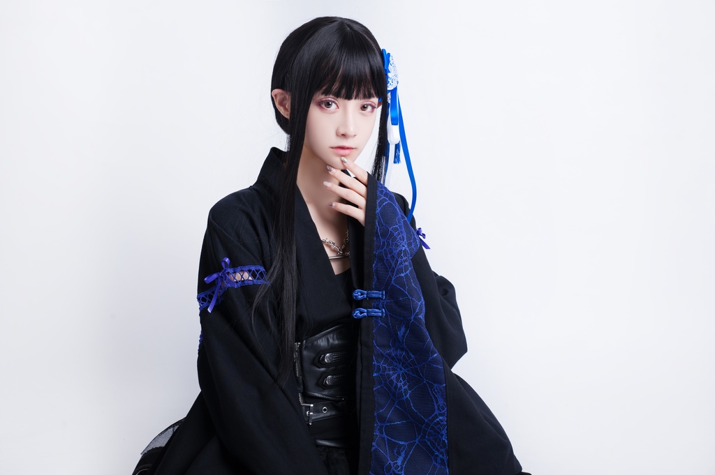 JillpunkオリジナルKERAアニメファンタジー 曼珠沙華彼岸花大正浪漫クモ網レース現代羽織和装ジャケットブレザー メンズ レディー V系カッコいい おしゃれ大きいサイズ男女兼用ファッション秋葉系