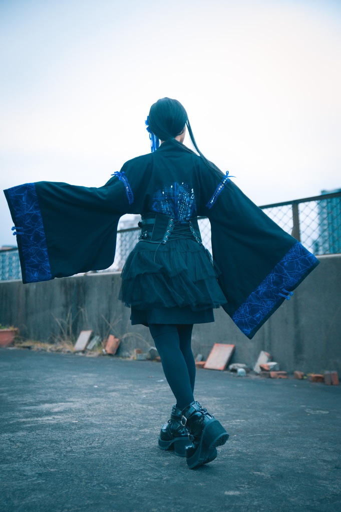 JillpunkオリジナルKERAアニメファンタジー 曼珠沙華彼岸花大正浪漫クモ網レース現代羽織和装ジャケットブレザー メンズ レディー V系カッコいい おしゃれ大きいサイズ男女兼用ファッション秋葉系