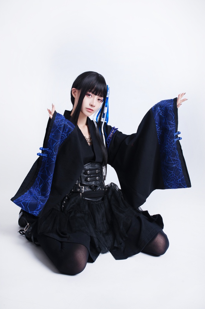 JillpunkオリジナルKERAアニメファンタジー 曼珠沙華彼岸花大正浪漫クモ網レース現代羽織和装ジャケットブレザー メンズ レディー V系カッコいい おしゃれ大きいサイズ男女兼用ファッション秋葉系