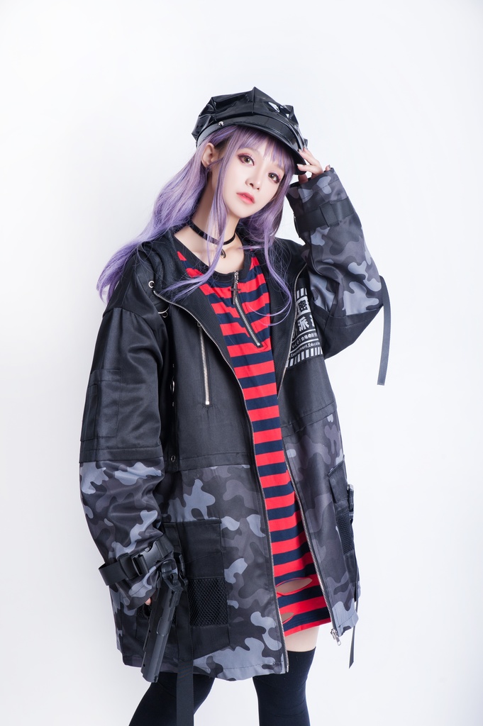 JillpunkオリジナルKERA アニメお宅機動警察NEET自宅警備隊ミリタリー戦術ポケット反射プリント耐水防水ウィンドウブレーカーパーカーゆったりジャケット パンクメンズ レディーズ おしゃれ大きいサイズ男女兼用ファッション秋葉系カッコいい