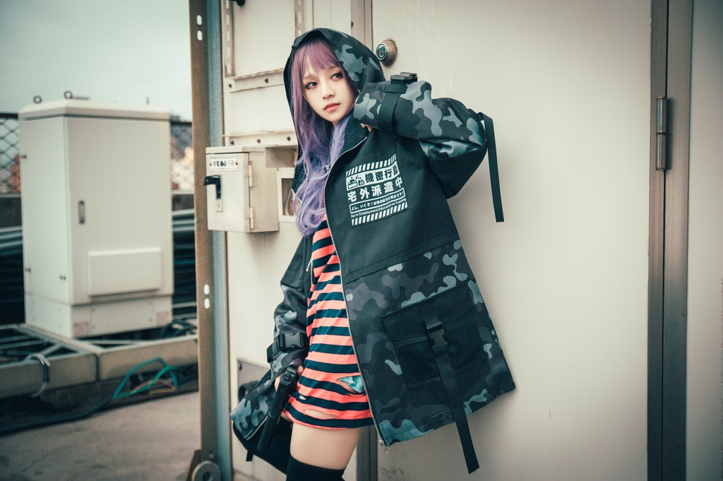 JillpunkオリジナルKERA アニメお宅機動警察NEET自宅警備隊ミリタリー戦術ポケット反射プリント耐水防水ウィンドウブレーカーパーカーゆったりジャケット パンクメンズ レディーズ おしゃれ大きいサイズ男女兼用ファッション秋葉系カッコいい