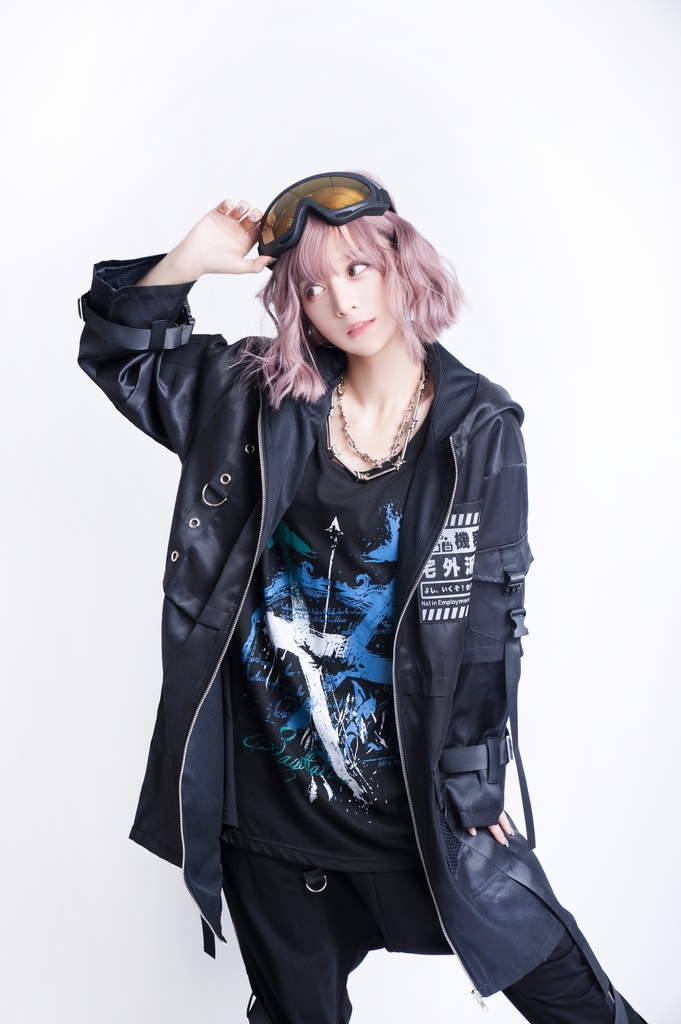 JillpunkオリジナルKERA アニメお宅機動警察NEET自宅警備隊ミリタリー戦術ポケット反射プリント耐水防水ウィンドウブレーカーパーカーゆったりジャケット パンクメンズ レディーズ おしゃれ大きいサイズ男女兼用ファッション秋葉系カッコいい