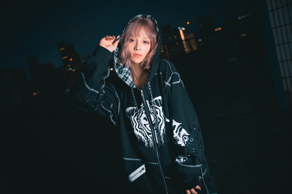 JillpunkオリジナルKERA ロック失われた安息日ヘヴィメタル記号長袖ゆったりパーカーアシンメトリー変形の裾ジャケット パンクメンズ レディーズ おしゃれ男女兼用ファッション秋葉系カッコいい