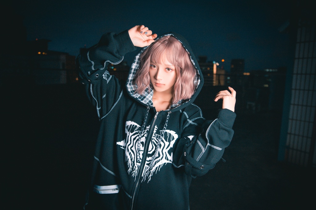 JillpunkオリジナルKERA ロック失われた安息日ヘヴィメタル記号長袖ゆったりパーカーアシンメトリー変形の裾ジャケット パンクメンズ レディーズ おしゃれ男女兼用ファッション秋葉系カッコいい