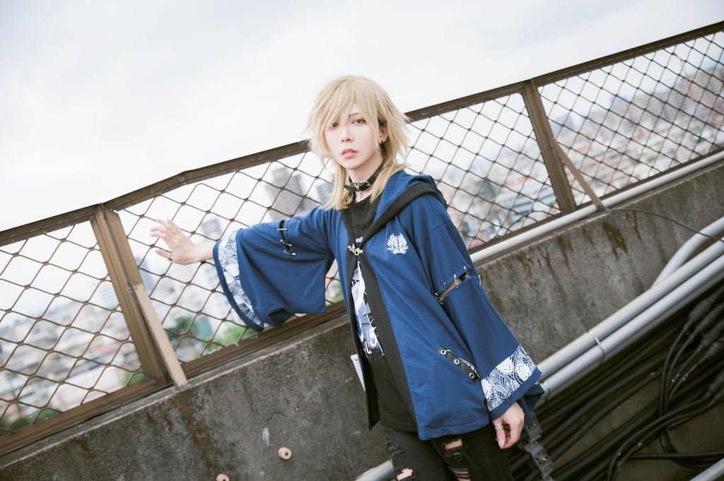 Jillpunk和風モード戦国武将物語 独眼竜伊達政宗 家紋刺繡 キモノスリーブ 安全ピンフード付き現代羽織 和装ジャケットブレザー オリジナル メンズ レディー V系カッコいい おしゃれ男女兼用ファッション秋葉系