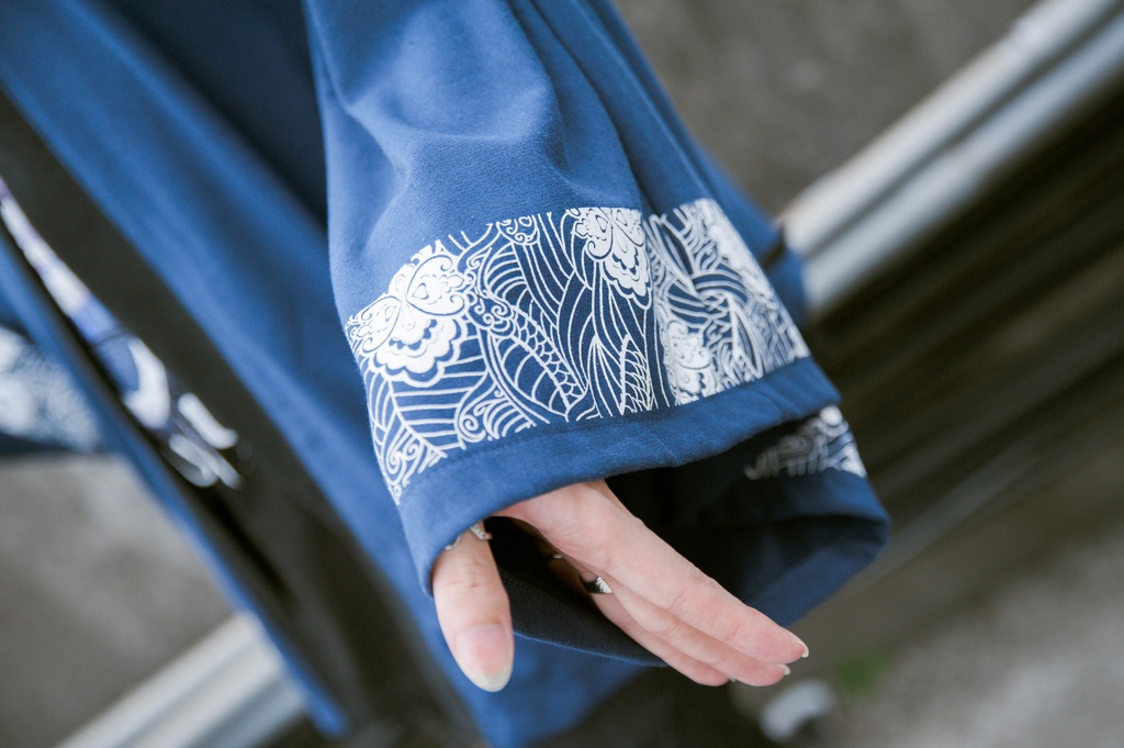 Jillpunk和風モード戦国武将物語 独眼竜伊達政宗 家紋刺繡 キモノスリーブ 安全ピンフード付き現代羽織 和装ジャケットブレザー オリジナル メンズ レディー V系カッコいい おしゃれ男女兼用ファッション秋葉系