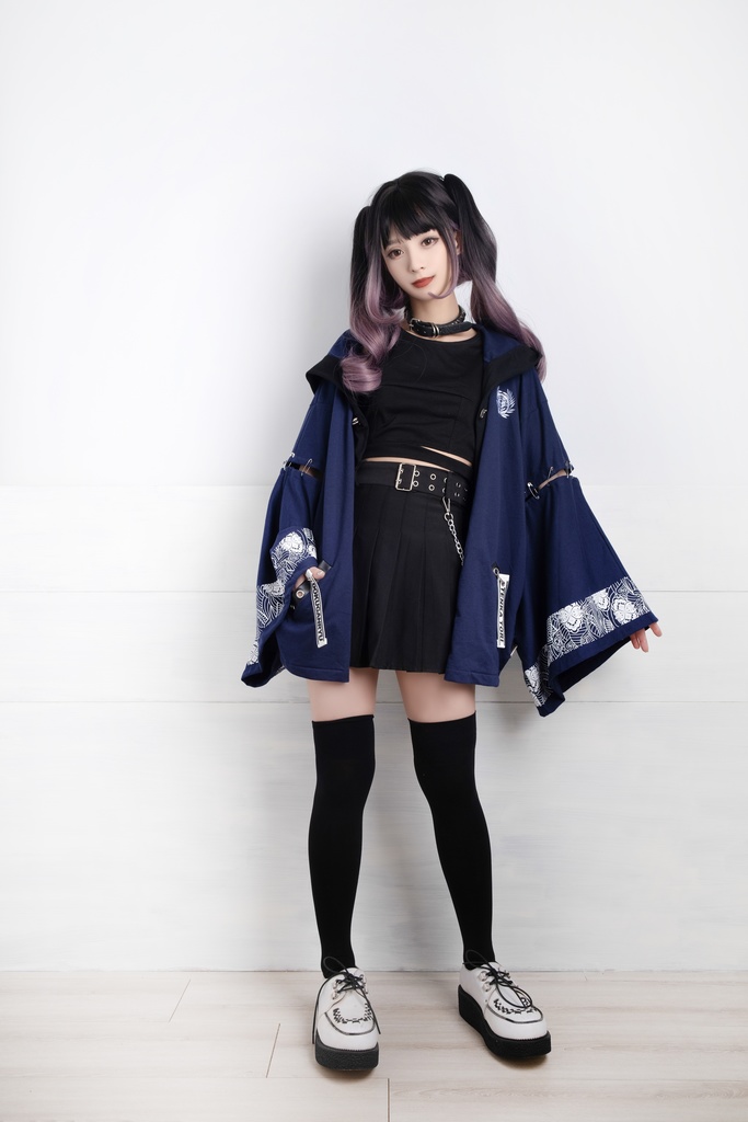 Jillpunk和風モード戦国武将物語 独眼竜伊達政宗 家紋刺繡 キモノスリーブ 安全ピンフード付き現代羽織 和装ジャケットブレザー オリジナル メンズ レディー V系カッコいい おしゃれ男女兼用ファッション秋葉系