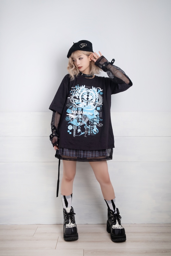 Jillpunkアニメ モード 戦国武将物語 独眼竜伊達政宗 プリント ゆったり半袖 Tシャツ Oversizeオーバーサイズ オリジナル メンズ レディーズ おしゃれ 男女兼用 ファッション 秋葉系 カッコいい