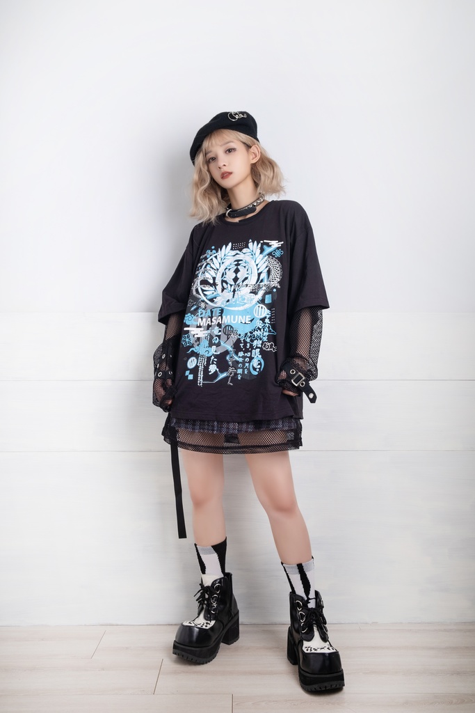 Jillpunkアニメ モード 戦国武将物語 独眼竜伊達政宗 プリント ゆったり半袖 Tシャツ Oversizeオーバーサイズ オリジナル メンズ レディーズ おしゃれ 男女兼用 ファッション 秋葉系 カッコいい