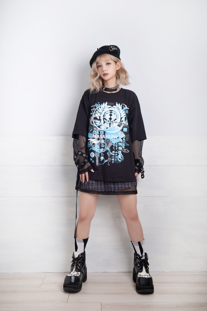 Jillpunkアニメ モード 戦国武将物語 独眼竜伊達政宗 プリント ゆったり半袖 Tシャツ Oversizeオーバーサイズ オリジナル メンズ レディーズ おしゃれ 男女兼用 ファッション 秋葉系 カッコいい