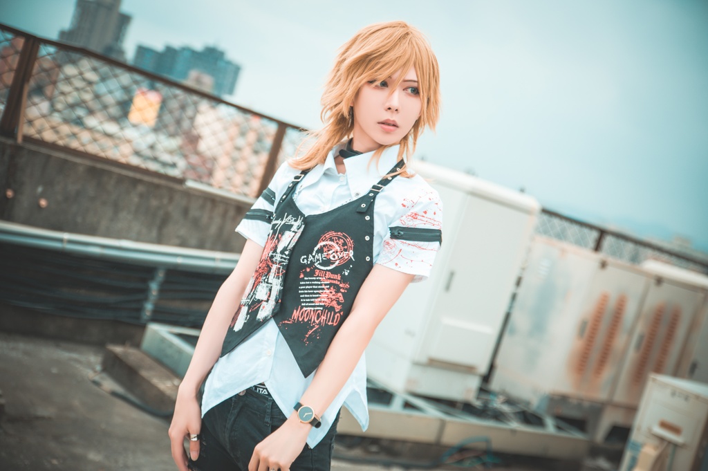 Jillpunk クラシックパンク ロック ヘヴィメタルスピリッツ 鉄チェーンウェストコートベスト アームカバー付き 半袖ドレスシャツ 2点セット オリジナルメンズ レディーズ おしゃれ男女兼用ファッション兄系カッコいい