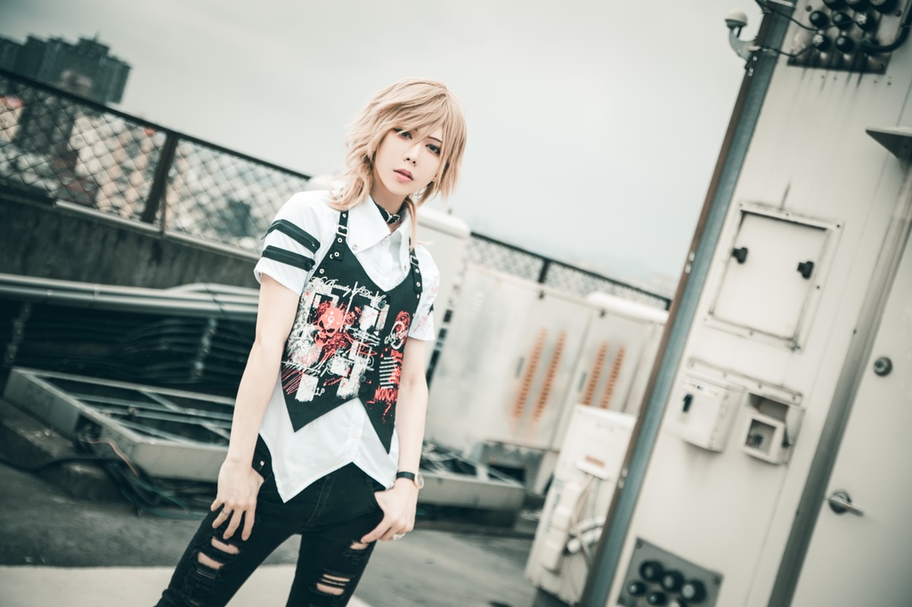 Jillpunk クラシックパンク ロック ヘヴィメタルスピリッツ 鉄チェーンウェストコートベスト アームカバー付き 半袖ドレスシャツ 2点セット オリジナルメンズ レディーズ おしゃれ男女兼用ファッション兄系カッコいい