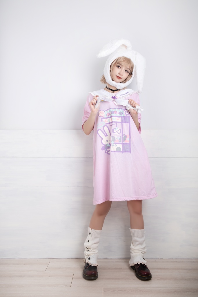 Jillpunkロリータ夢かわいい 可愛いおしゃれ 萌え テーマパーク クレーンゲーム ネクタイ付きレースヘム水兵服 兎耳セーラーカラー ゆったりワンピース・ドレス オリジナル原宿おしゃれ姫系森女