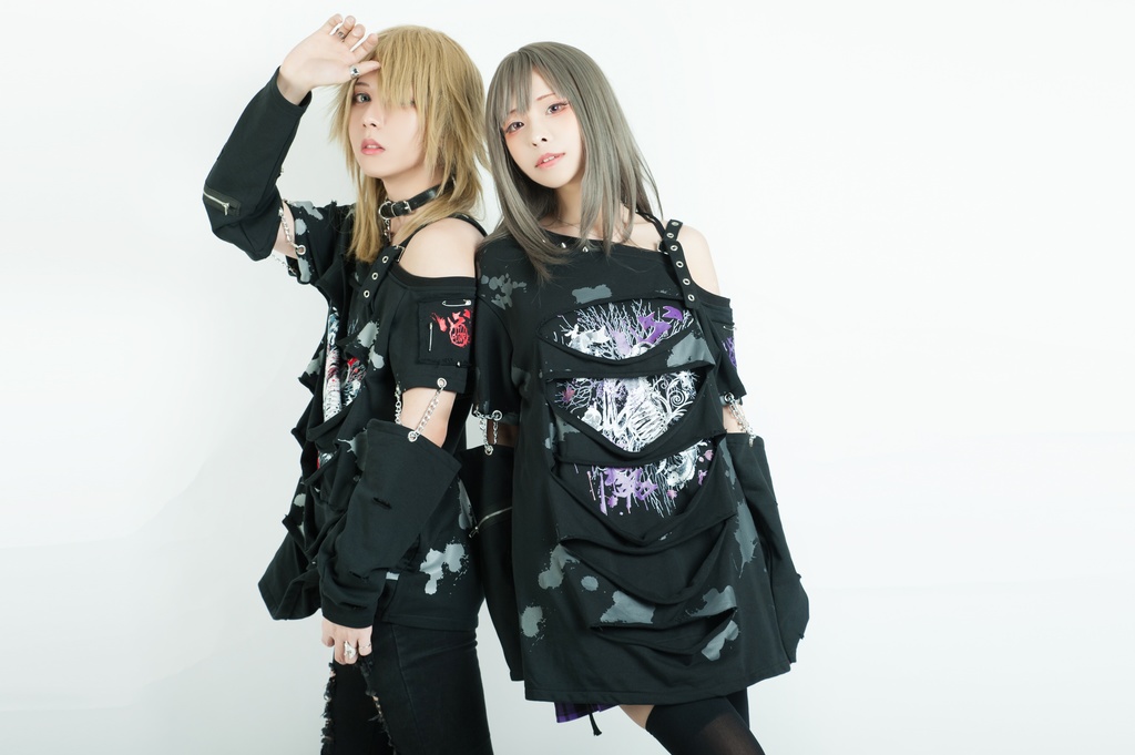 Jillpunk グランジパンク 悪夢心魔 インクプリント ワンショルダーカット 服ビリ 重ね着 アームカバー付き カットソーtシャツ セクシー ロック ヘヴィメタル オリジナルメンズ レディーズ おしゃれ男女兼用ファッションカッコいい